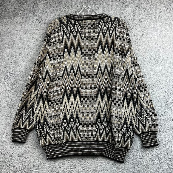 VINTAGE FIII ITALIAN GEOMETRIC SWEATER CROSBY MULTICOLOR M - Picture 2 of 9